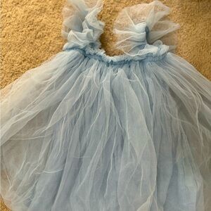 Baby Girl 12-18 month pastel blue dress 🦋✨